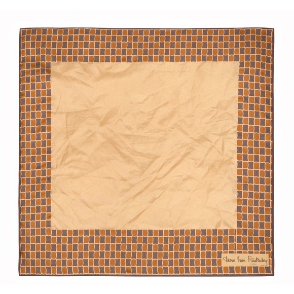 Diane Von Furstenberg Accessories - Diane Von Furstenberg for Baar & Beards All Silk Vintage Square Scarf Made Japan